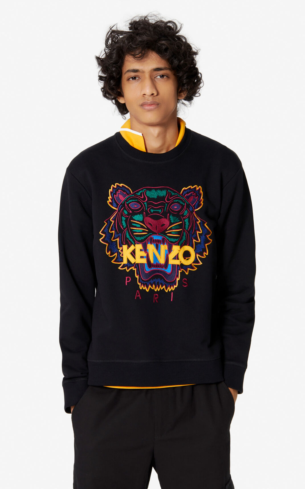 Sudadera Kenzo Tiger Hombre Negras YZI416937